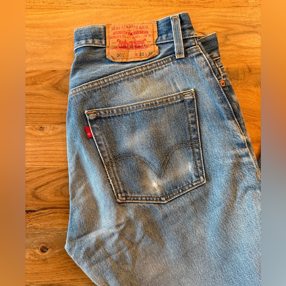 The Most Perfect Vintage Levi’s 501 Denim Jeans 33 x 36 - Picture 5 of 7
